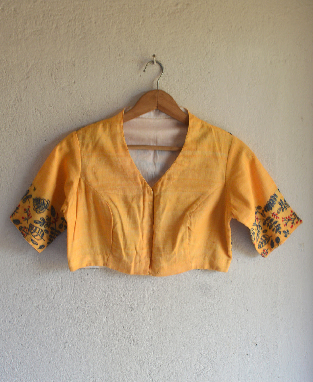 Golden Yellow Saree Blouse